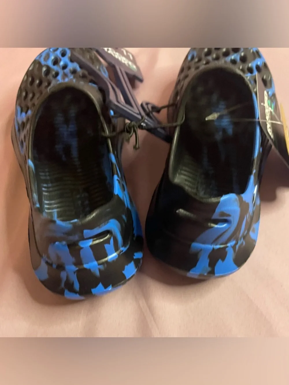 Rugged Shark Kids Black & Blue Slip-On Water Shoes
